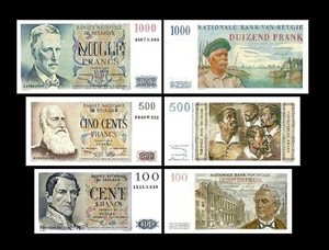 100, 500, 1.000 Fr. - Edition 1950 - 1959 - Reproduction - B 07 - Picture 1 of 6