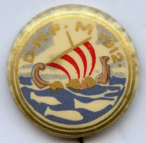 Sweden Viking Ship d.n.f. M 1912 Badge Pin Nice Grade !!! - Picture 1 of 2