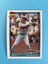 1991 Topps Rod Booker Philadelphia Phillies #186