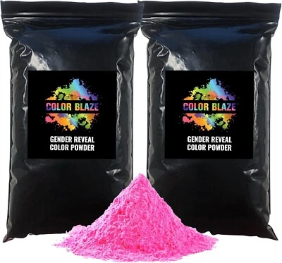 Color Blaze Black Out Gender Reveal Pink Color Polvo Burnout (2 lb Rosa) Foto 1 de 4