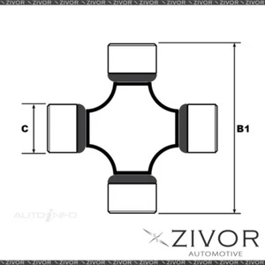 TOYO Universal Joint For FORD FAIRLANE GHIA NF 4.0L 4D Sdn 4.0 1995-1996 K5-13XR - Picture 1 of 1