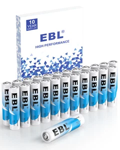 1.5V AAA Alkaline Batteries 24 Pack EBL Battery 10 Year Shelf Life Long Lasting - Picture 1 of 7
