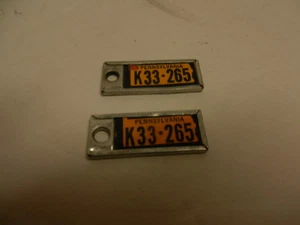 2 Pennsylvania License Plate,Disabled American Veterans Keychains - Picture 1 of 3