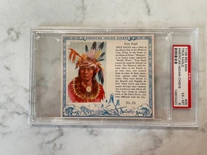 1954 Red Man Tobacco T129 Indian Chiefs True Eagle PSA 6 EX-MT #25 - Picture 1 of 2