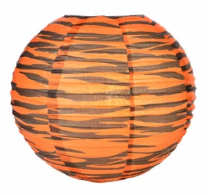 Quasimoon 14" Tiger Print Paper Lantern by PaperLanternStore - Picture 1 of 2