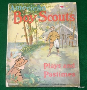 1912 AMERICAN BOY SCOUT PICTURE BOOK - DONOHUE & CO - COLOR & SEPIA PRINTS - Picture 1 of 6