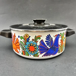 Villeroy and Boch Acapulco MCM Vintage Enamel Cookware 8” Sauce Pot Sauce Lid DE - Picture 1 of 15