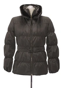 PRADA Damen Daunenjacke Jacke 38 grau dunkelgrau uni gefüttert Gürtel kurz wie N - Bild 1 von 5