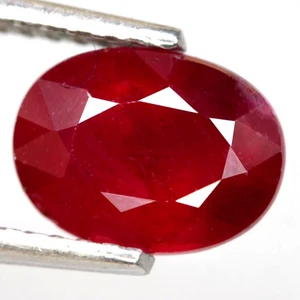 2.03Ct. Natural Gemstone Ruby Hot Red Oval Facet Heated Madagascar Ravishing! - Picture 1 of 7