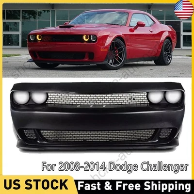 Fits 2008-2014 Dodge Challenger Hellcat Style SRT Front Bumper Cover Conversion Foto 1 de 4