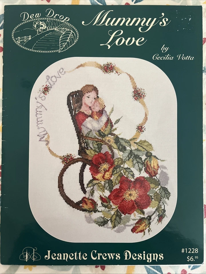 Rare Jeanette Crews Designs MUMMY'S LOVE Cecilia Votta Counted Cross Stitch - Image 1 of 4