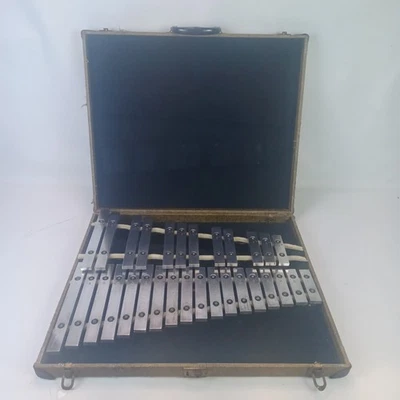 B.F.Kitching&Co 2.5-Octave Orchestra Bells Glockenspiel Steel Xylophone+Case 40s - Image 1 of 4
