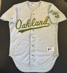 Camiseta deportiva auténtica Oakland Athletics A’s vintage de los 90 Game Cut Rawlings RARA 46 - Imagen 1 de 6