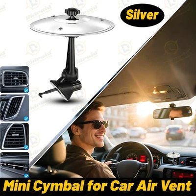 Platillo de coche, platillo de choque para ventilación de aire, mini tambor plateado Foto 1 de 4