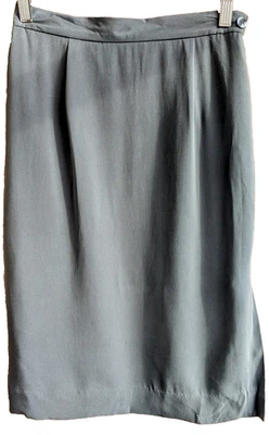 Falda vintage Jones NY 100 % seda talla 6 Preppy lujosa cápsula de oficina minimalista Foto 1 de 4
