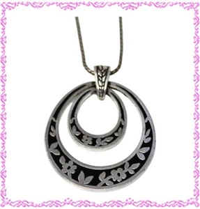 Brighton Onyx Romantics Black Flower Pendant Necklace - Picture 1 of 4
