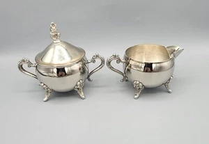 WM Rogers & Son Versilbert Kaffee Tee Zucker Milchkännchen Set Original Etiketten Vintage - Bild 1 von 9