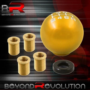 For GMC M8X1.25 6Speed Ball Shift Shifter Knob Lever M8 M10 M12 Stick Shift Gold - Picture 1 of 3