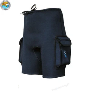 3mm Wetsuit Shorts With Packets Scuba Diving Kayak Pants Neoprene High Elastic - Picture 1 of 11