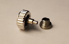 Corona Crown per rolex 6 mm (datejust - GMT - ecc.) acciaio con tubo