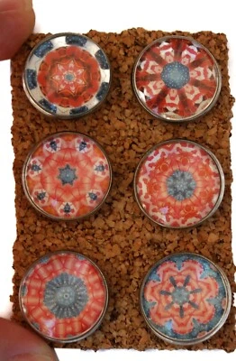 Kaleidoscope Decorative Push Pins Thumb Tacks for Cork Board Handmade Office - Image 1 of 2