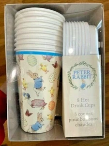 Beatrix Petter Rabbit Perter Rabbit 8 Hot Drink Cups With Lids & Sleeves - Picture 1 of 2