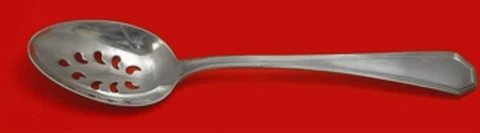 Queen Anne Plain by Dominick & Haff Sterling Silver Serving Spoon Pierced Custom Cover