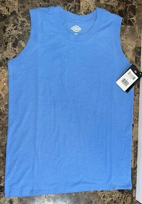 Camisa sin mangas Dickies para mujer sin mangas pequeña bebé azul musculoso camiseta sin mangas Foto 1 de 4