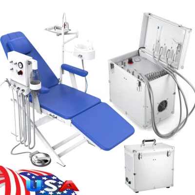 Unidad de entrega dental portátil 4 orificios compresor de aire unidad de succión / silla dental Foto 1 de 4