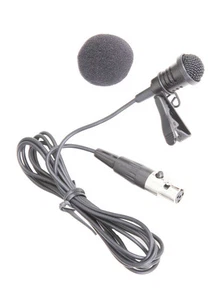 Clip-on Lavalier Lapel Microphone Mic for Shure SLX PG1 ULX KCX GLX BLX Wireless - Picture 1 of 1