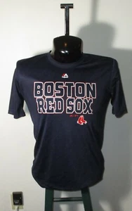 MAJESTIC Navy Blue "Boston Red Sox" T-Shirt Boy's Size XL - Picture 1 of 5