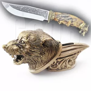 Set Cuchillo Pomo Finger Guard Bolster WOLF FENRIR para la fabricación de cuchillos personalizados CooB - Imagen 1 de 11