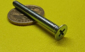 Tornillo de máquina Phillips de cabeza plana de zinc 10-24 x 2,00" de longitud 100 piezas - Imagen 1 de 7