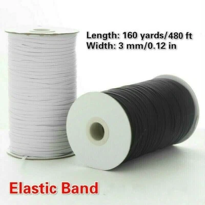 146m Poliestere Fascia Elastica Elasticizzato Cavo Indumento Cucito Accessori 1 - Immagine 1 di 4