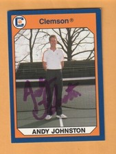 Andy Johnston Clemson Tigers AUTO Signed 1990 Card Summerville South Carolina 9U