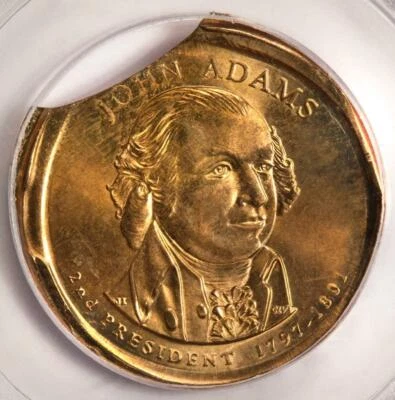 2007 PCGS MS65 Uncentered Broadstruck On 15% Double Clip Adams Dollar Mint Error - Image 1 of 4