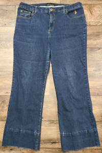 Baby Phat Vintage Blue Denim Cat Jeans Women's Size 20 Hemmed Inseam 28.5"