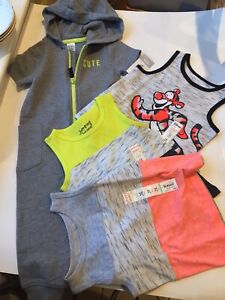 TODDLER Boys 12 months summer CLOTHING LOT Tank Tops Carters Outfit New