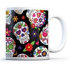 Pretty Sugar Skulls - Drinks Mug Cup Kitchen Birthday Office Fun Gift #8442