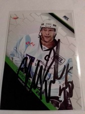 DEL Trading Card 2009/10 2-way Player Signed Hamburg Freezers Clarke Wilm