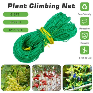 Heavy Duty Garden Trellis Netting Climbing Plants Support Net Mesh Fruits Vine - Picture 1 of 20