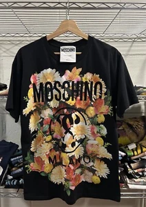 Moschino Couture Floral Print Oversize T-shirt Size XS Black #FC417 (20.5x28) - Picture 1 of 3