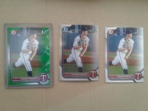 2022 Bowman Draft Connor Prielipp Bowman 1st Green Parallel /99 + refractor 