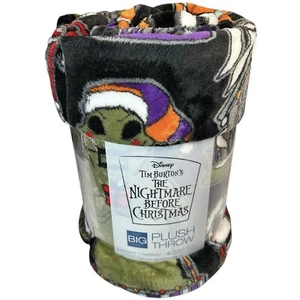 NIGHTMARE BEFORE CHRISTMAS Plush Throw Blanket 5x6ft Big One Oversized Soft- - Picture 1 of 7