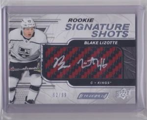 2019-20 UD ENGRAINED ROOKIE SIGNATURE SHOTS RED /99 BLAKE LIZOTTE #RSS-BL KINGS - Picture 1 of 2