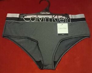 Calvin Klein Women's Hipster Panties Underwear Grey QF1339 026 Size Large