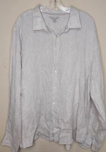 The Men's Store at Bloomingdale's Linen Button Up Shirt Men's 2XL Light Grn L/S - Picture 1 of 7