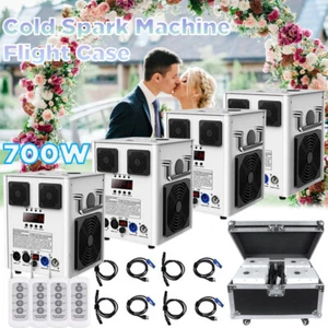 Máquina Cold Spark 700W DMX Efecto Escenario Fuegos Artificiales DJ Evento Boda con Estuche de Vuelo - Imagen 1 de 27