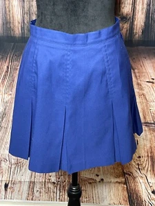 Vintage le coq sportif pleated Tennis skirt Navy Blue Sz 10 - Picture 1 of 9
