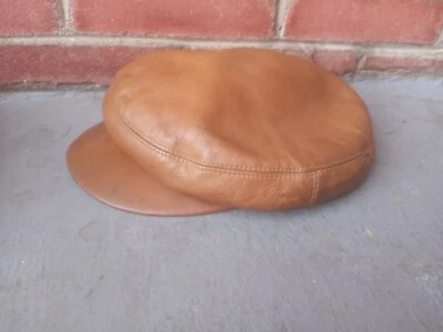 Gorra plana de cuero para hombre de colección años 30 40 sombrero grande años 30 Newsboy Foto 1 de 4